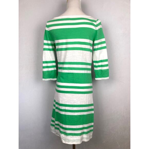 Lilly Pulitzer Cassie Prep Green Skipper Dress S Cotton 3/4 Sleeve Striped - Picture 6 of 11